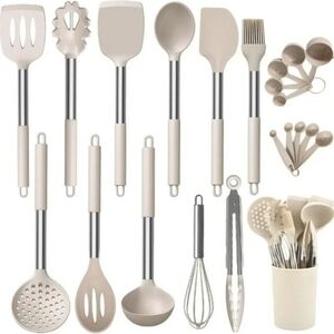 Premium Kitchen Silicone Cooking Utensils Set, 22 PCS Heat Resistant